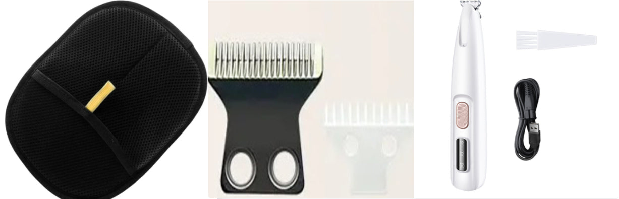 Pets Dog Paw Trimmer with LED Light Fully Waterproof Pet Hair Trimmer with LED Display Dog Clippers for Grooming Widen Blade